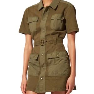 solid & striped the harper dress dark olive size M